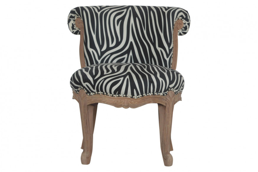 Artisan™ Studded Chair - Velvet, Zebra