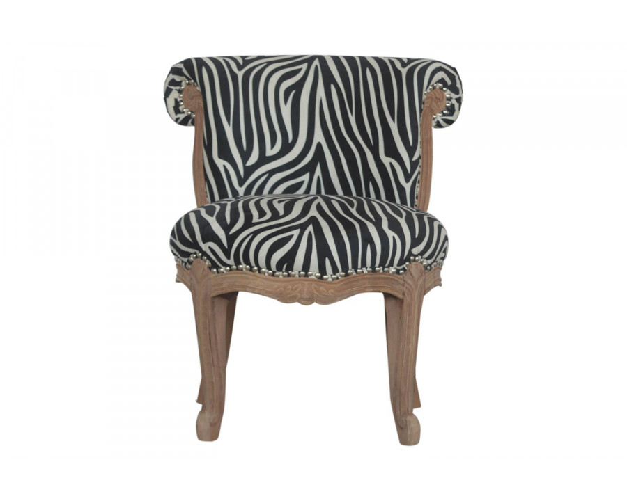 Artisan Studded Chair - Velvet, Zebra