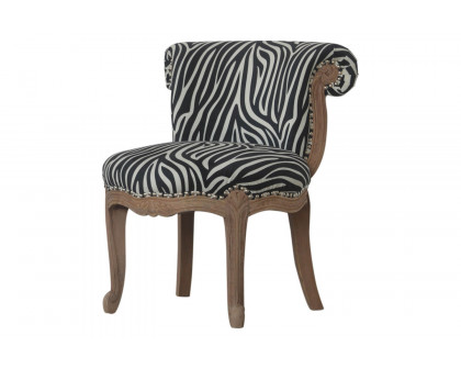 Artisan™ Studded Chair - Velvet, Zebra