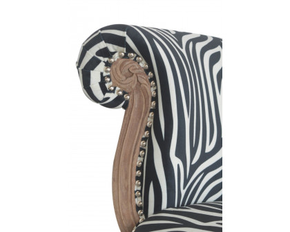 Artisan™ Studded Chair - Velvet, Zebra