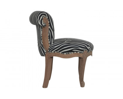 Artisan™ Studded Chair - Velvet, Zebra