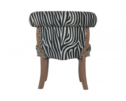 Artisan™ Studded Chair - Velvet, Zebra