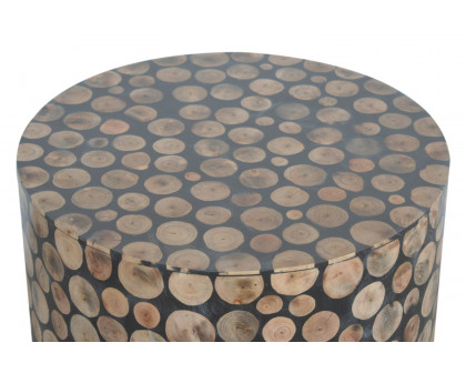 Artisan Tree Trunk Style Footstool - Round