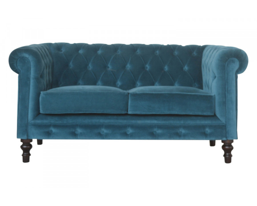 Artisan Chesterfield Sofa with 2 Seater - Teal, Velvet