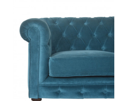 Artisan Chesterfield Sofa with 2 Seater - Teal, Velvet