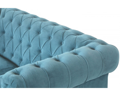 Artisan Chesterfield Sofa with 2 Seater - Teal, Velvet