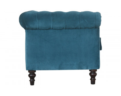 Artisan Chesterfield Sofa with 2 Seater - Teal, Velvet