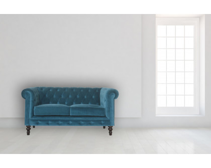 Artisan Chesterfield Sofa with 2 Seater - Teal, Velvet