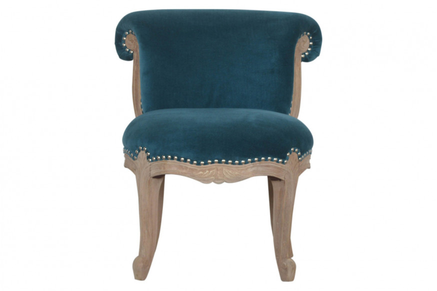 Artisan™ Studded Chair - Velvet, Teal