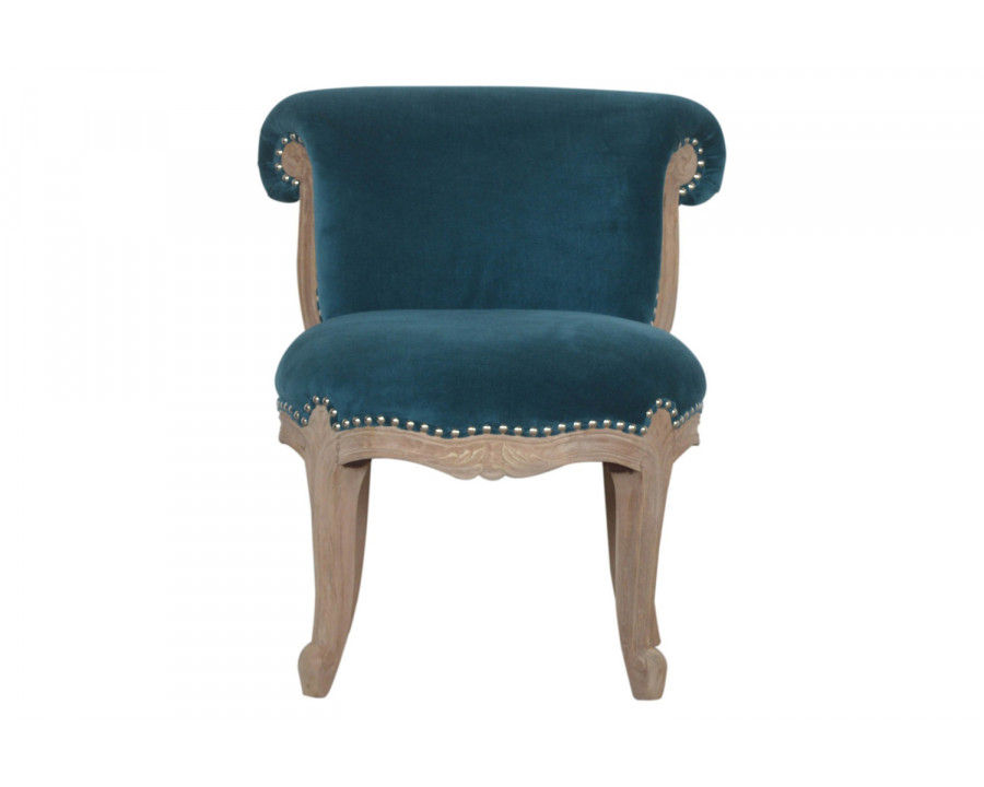 Artisan Studded Chair - Velvet, Teal