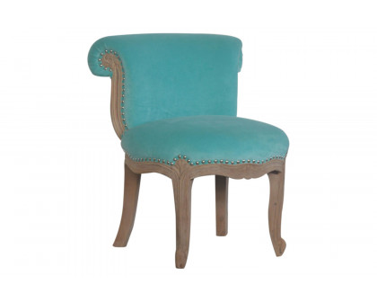 Artisan™ Studded Chair - Velvet, Aqua