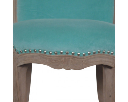 Artisan™ Studded Chair - Velvet, Aqua