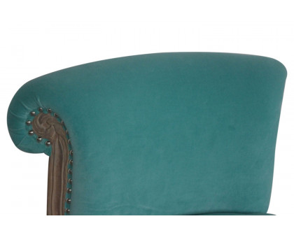 Artisan™ Studded Chair - Velvet, Aqua