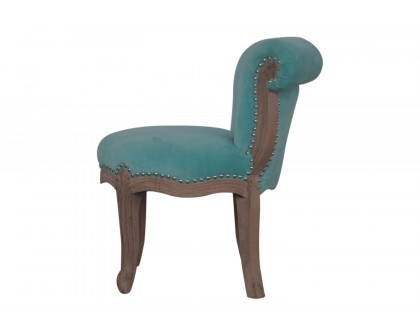 Artisan™ Studded Chair - Velvet, Aqua