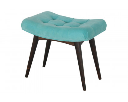 Artisan Curved Bench - Aqua, Velvet