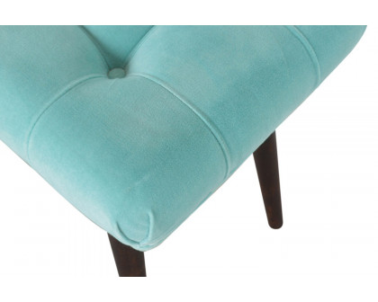 Artisan Curved Bench - Aqua, Velvet