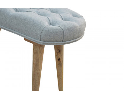 Artisan Deep Button Bench - Gray, Tweed