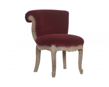 Artisan™ Studded Chair - Velvet, Wine Red