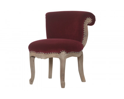 Artisan™ Studded Chair - Velvet, Wine Red