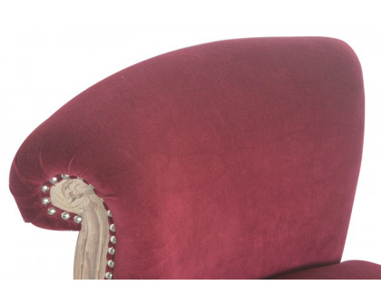 Artisan™ Studded Chair - Velvet, Wine Red