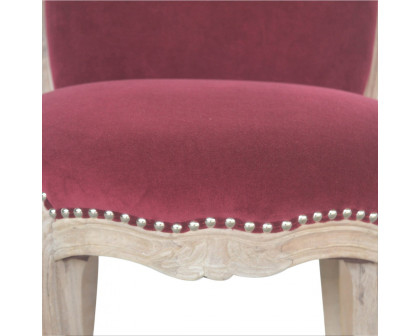 Artisan™ Studded Chair - Velvet, Wine Red