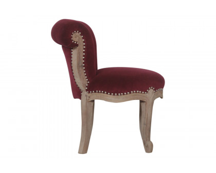 Artisan™ Studded Chair - Velvet, Wine Red