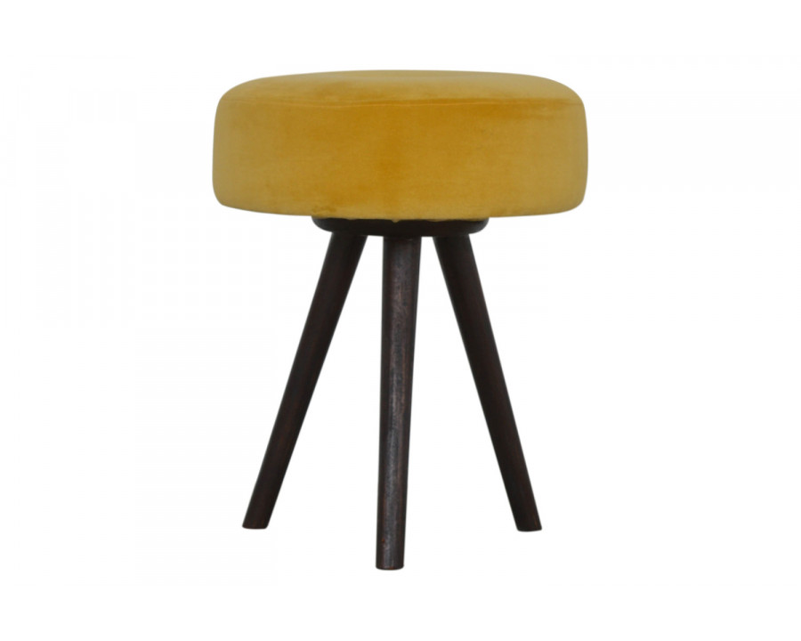 Artisan - Mustard Velvet Tripod Footstool