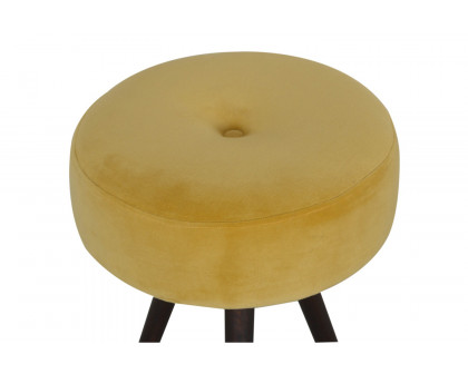 Artisan - Mustard Velvet Tripod Footstool