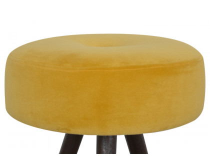 Artisan - Mustard Velvet Tripod Footstool