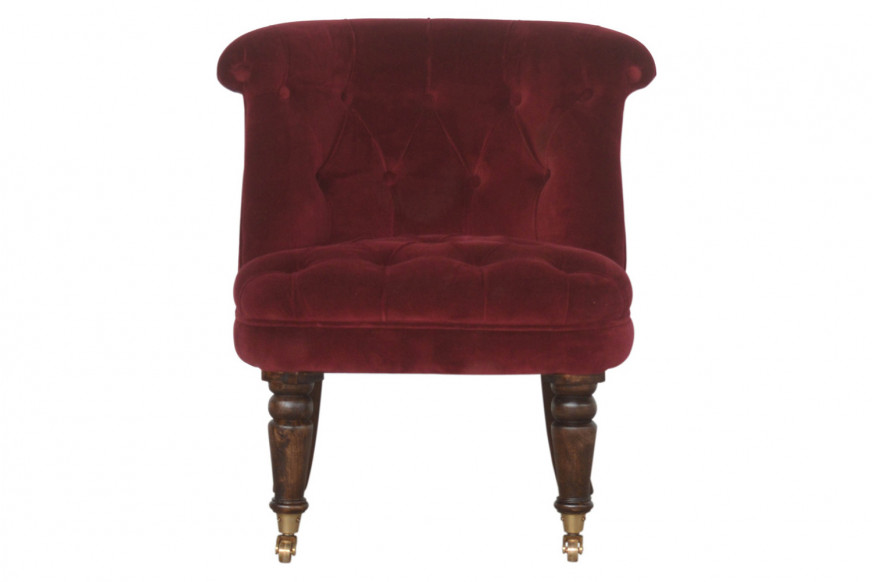 Artisan™ Accent Chair - Wine Red, Velvet