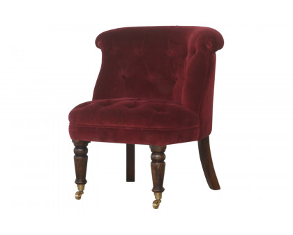 Artisan™ Accent Chair - Wine Red, Velvet