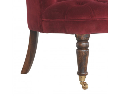 Artisan™ Accent Chair - Wine Red, Velvet