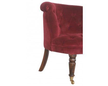 Artisan™ Accent Chair - Wine Red, Velvet