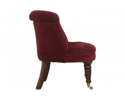 Artisan™ Accent Chair - Wine Red, Velvet