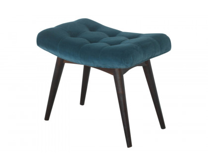 Artisan Curved Bench - Teal, Velvet