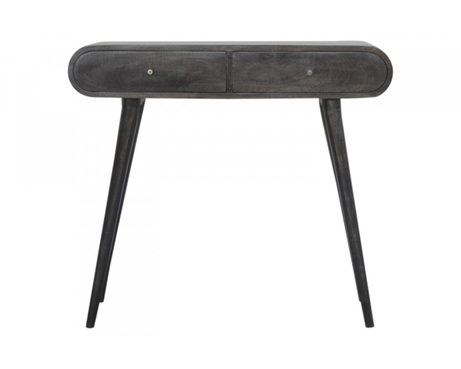 Artisan - Curved Edge Console Table in Ash Black