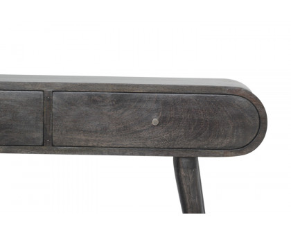 Artisan - Curved Edge Console Table in Ash Black