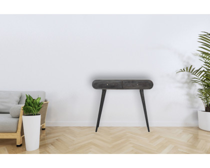 Artisan - Curved Edge Console Table in Ash Black