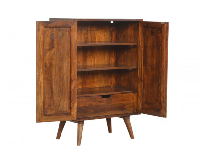 Artisan - Gold Inlay Abstract Cabinet in Chestnut