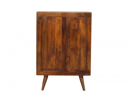 Artisan - Gold Inlay Abstract Cabinet in Chestnut