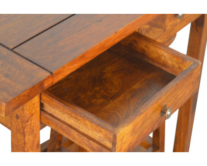 Artisan - Breakfast Table With 2 Stools in Chestnut