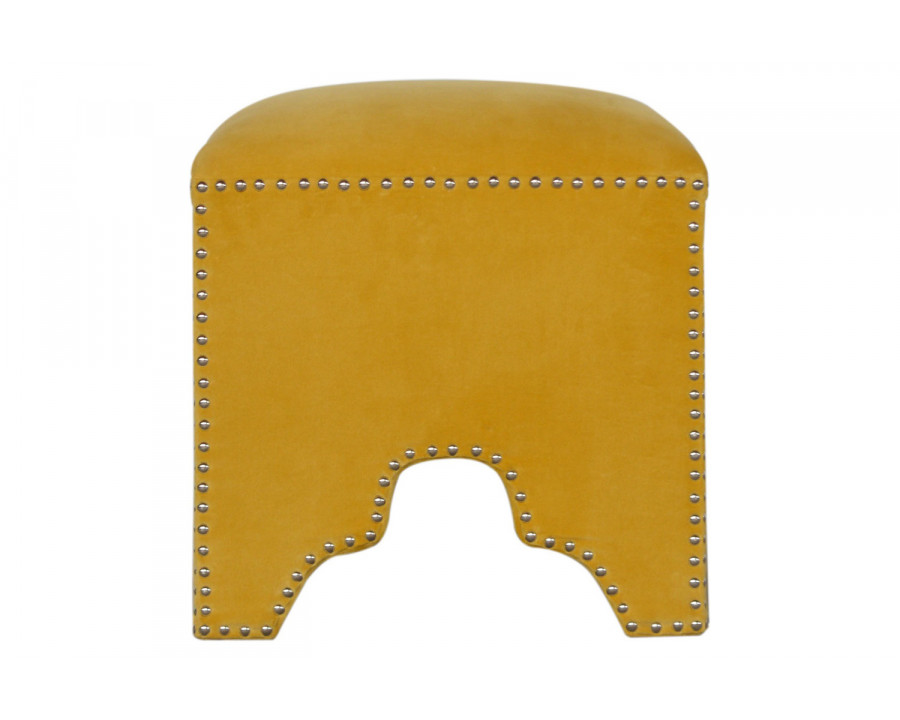 Artisan - Mustard Studded Footstool