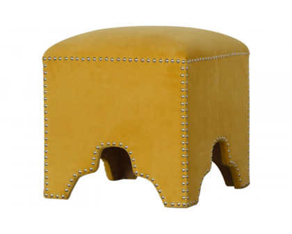 Artisan - Mustard Studded Footstool