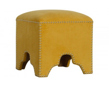 Artisan - Mustard Studded Footstool