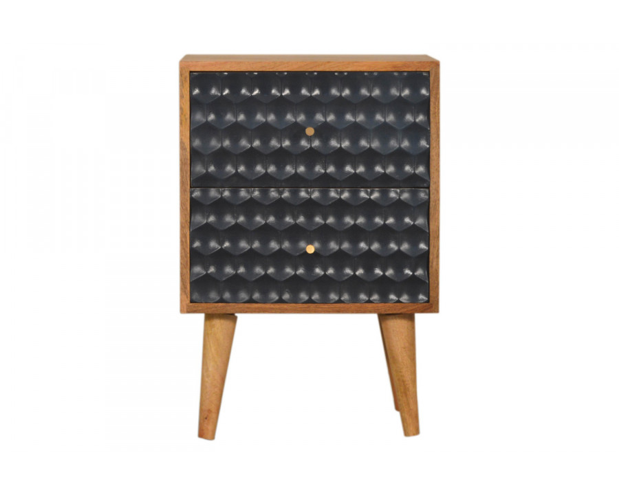 Artisan - Navy Blue Honeycomb Bedside