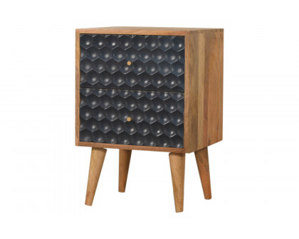 Artisan - Navy Blue Honeycomb Bedside