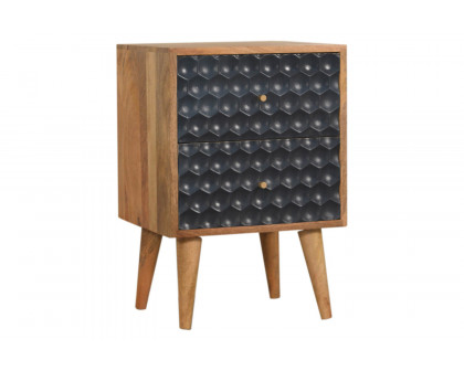 Artisan - Navy Blue Honeycomb Bedside