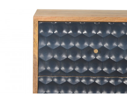 Artisan - Navy Blue Honeycomb Bedside