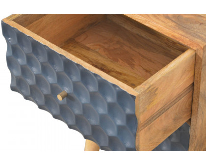 Artisan - Navy Blue Honeycomb Bedside