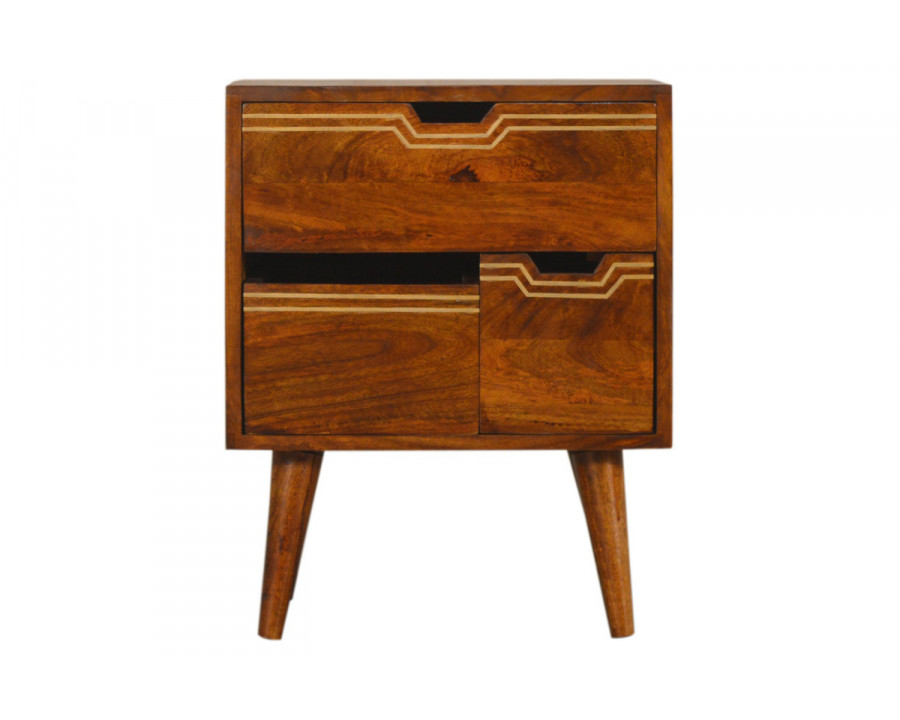 Artisan - Multi Bedside with Removeable Drawers in Chestnut